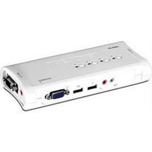 Switch KVM -  4 Portas - TRENDnet - Branco - TK-409K