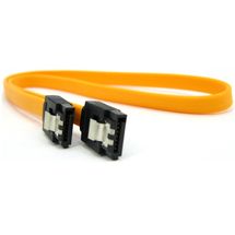 Cabo SATA (Dados) -  45cm com trava - Laranja - Stock - 870011