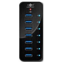 Hub USB 3.0 -  7 portas - Vantec 7-Port USB 3.0 Superspeed - Preto - UGT-PH307U3
