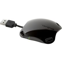 Hub USB 2.0 - 4 portas - Targus Retractable - Preto - ACH113US
