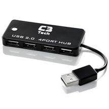 Hub USB 2.0 - 4 portas - C3 Tech - Preto - HU-201 BK