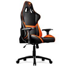 Cadeira Gamer Cougar Armor 3MGC1NXB.0001 (Preto/Laranja, até 120kg, encosto e braços ajustáveis)