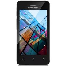 Smartphone Multilaser MS40S (Dual Chip, Quad-Core, 8GB, 4pol, 3G) - Preto/Branco - P9026