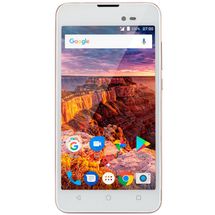 Smartphone Multilaser MS50L (Dual Chip, Quad-Core, 8GB, 5pol IPS, 3G) - Branco/Dourado - P9052