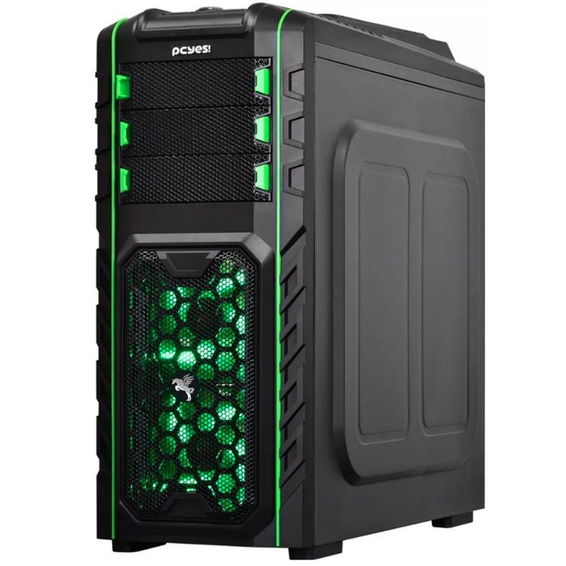 116206-2-OPEN_BOX_Gabinete_ATX_PCYes_Pegasus_c_janela_Preto_Verde_PEGASUSPTOAZ3FCA_116206