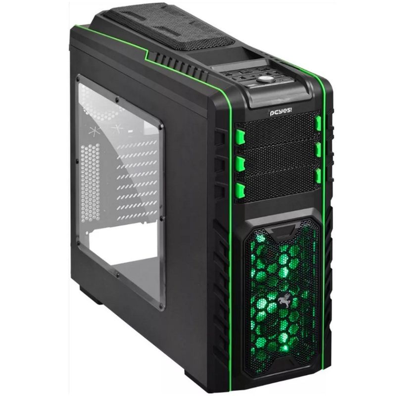 116206-3-OPEN_BOX_Gabinete_ATX_PCYes_Pegasus_c_janela_Preto_Verde_PEGASUSPTOAZ3FCA_116206