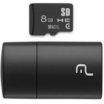 Cartao de Memoria - Multilaser 2X1: Leitor USB + Classe 4 - 8GB - MC161