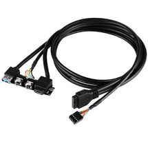 Cabo p/ Painel Frontal USB v3.1, USB-C e Audio > Conector Interno - Silverstone - G11310650-RT