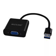 Cabo Conversor-  USB (Macho) > VGA (Fêmea) -  Multilaser - WI348 - Preto