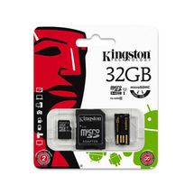 Cartão de memória - SDHC - 32GB - Kingston - (Kit SHDC + Adaptador SD + Adaptador USB) - Classe 10 - MBLY10G2/32GB