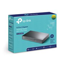 Switch 8 Portas - Gigabit - PoE - TP-Link - Preto - TL-SG1008P rev3.0