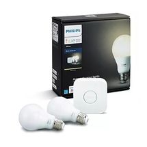 Lâmpada LED -  60W / A19 / Branca - Philips Hue Starter (Kit c/ 2 lâmpadas A19 brancas + 1 Hub)