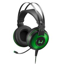 Fone de Ouvido (c/ mic) Gamer - USB 7.1 - Multilaser Warrior - PH259 (LED Verde, 7.1 3D, Preto)