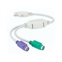 Cabo Adaptador - 2x PS/2 (Fêmea) > USB (Macho) - MD9 - 4548