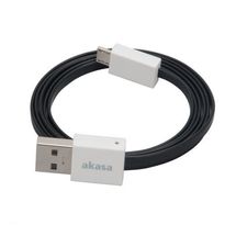 Cabo USB 2.0 Tipo-A macho para Micro-B PROSLIM - AKASA - AKCBUB1610BK