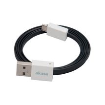Cabo USB 2.0 Tipo-A macho para Micro-B PROSLIM cores preto/azul/verde/rosa/branco - AKASA - AKCBUB1615BK /BL/GN/PK/WH