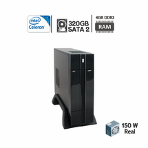 Computador WAZ - wazPC Mini Starter - A4 (Intel Celeron, HD 320GB, 4GB DDR3, Fonte 150W Real)