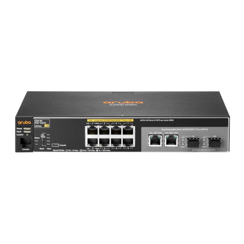 117120-1-_Switch_8_Portas_Gerenciavel_10_100_1000_PoE_HP_Aruba_2530_8G_Poe_J9774A_