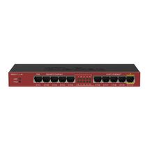 Roteador Mikrotik Routerboard RB2011iL-IN (5x LAN 10/100, 5x LAN Gigabit, saída PoE na porta 10, 600MHz CPU, 64MB RAM)