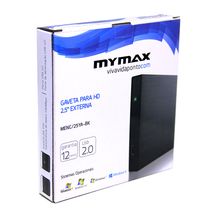 Gaveta Externa 2.5pol SATA > USB 2.0 - Mymax - Preto - 8212