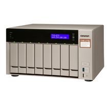 NAS QNAP 8 baias TVS-873e-4G-US (AMD RX-421BD, 4GB DDR4, 2x M.2 SATA, 4x GbE LAN, 2x PCIe x4 slot, IR, HDMI, sem discos)