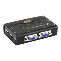 Hub Switch KVM - 4 Portas - JideTech - Preto - CKL-41UA-V2