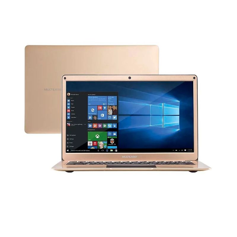 119258-1-Notebook_13_3pol_Multilaser_Dourado_PC223_Celeron_N3350_4GB_RAM_64GB_Armazenamento_Interno_119258