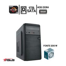 Computador WAZ - wazPC Unno 3 AMD Starter Powered by ASUS (Ryzen 3 2200G, HD 1TB, 4GB DDR4, Fonte 200W)