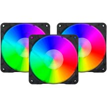 Cooler Gabinete 12cm Redragon RGB c/ controle (pack com 3) - GC-F007