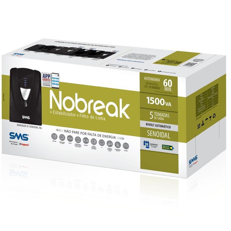 119394-1-OPEN_BOX_No_Break_1500VA_980W_Bivolt_115V_SMS_Net_4_Preto_USM1500BI_115_27296_119394