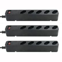 Kit c/3 - DPS - 5 tomadas iClamper Energia 5 Preto - 10872