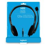 119756-1-OPEN_BOX_Fone_de_Ouvido_c_mic_3_5mm_Logitech_Stereo_Headset_Multidispositivos_H111_Cinza_981_000612_119756