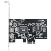 Controladora Firewire 400 - PCI-E - GodShark (3 portas externas 1394a, 2 de 6 pintos + 1 de 4 pinos) - B07QPDN3XK