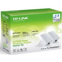 [OPEN BOX] Adaptador Powerline - TP-Link Kit Inicial Nano AV500/AV600 - Branco - TL-PA4010KIT