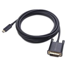 Cabo Adaptador de Vídeo - USB-C > DVI 1,8m - Cable Matters 201039-BLK-6 (Preto, FHD, Thunderbolt 3)
