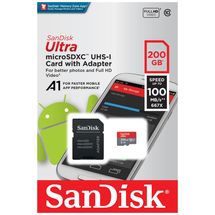 Cartão de memória - microSDXC - 200GB - Sandisk - Classe 10 - SDSQUAR-200G-GN6MA