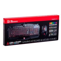 Teclado e Mouse - USB - Thermaltake Tt Sports Challenger Prime - Preto - KB-CPC-MBBRPB-01