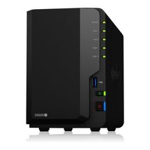 NAS Synology Diskstation 2 baias DS220+ (Celeron J4025, 2GB DDR4, 2x 1GbE LAN, 2x USB 3.2, sem discos)