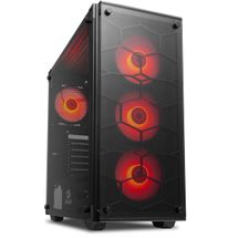 Gabinete ATX - Redragon WHEELJACK Preto/Led Vermelho - GC-606BK-R