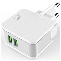 Adaptador de energia (2x USB) - Bivolt Automático - C3 Tech - UC-215WH - Branco