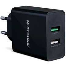 Adaptador de energia (2x USB) - Multilaser - Preto - CB117