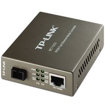 Conversor de Mídia - TP-Link MC112CS Fibra Óptica WDM 10/100Mbps Modo Único (Preto)
