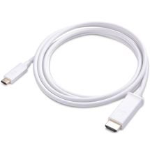 Cabo Adaptador de Vídeo - USB-C > HDMI 1,8m - Cable Matters 201062-WHT-1.8m (Branco, 4K@60Hz, Thunderbolt 3)