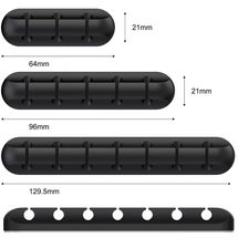 Gerenciador de Cabos - Cable Holder Clips (pack c/ 3) - Preto