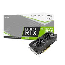 Placa de vídeo - NVIDIA GeForce RTX 3070 (8GB / PCI-E) - PNY Dual Fan VCG30708DFMPB