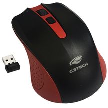 Mouse - Sem fio - C3 Tech - Vermelho - M-W20RD