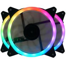 Cooler Gabinete 12cm Redragon RGB (pack com 3) - GC-F011