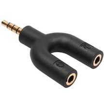 Adaptador - 2 Plugues P2 Fêmea > P3 Macho - Preto - MD9 - 8096