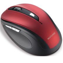Mouse Comfort - Sem fio - Multilaser - MO239 (6 Botões, Vermelho, Wireless)
