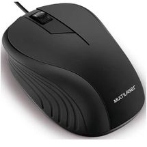 Mouse - Multilaser - Emborrachado - Preto - MO222